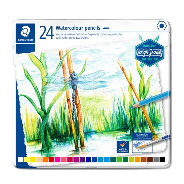 Staedtler Watercolour Pencil Tin of 24- Assorted