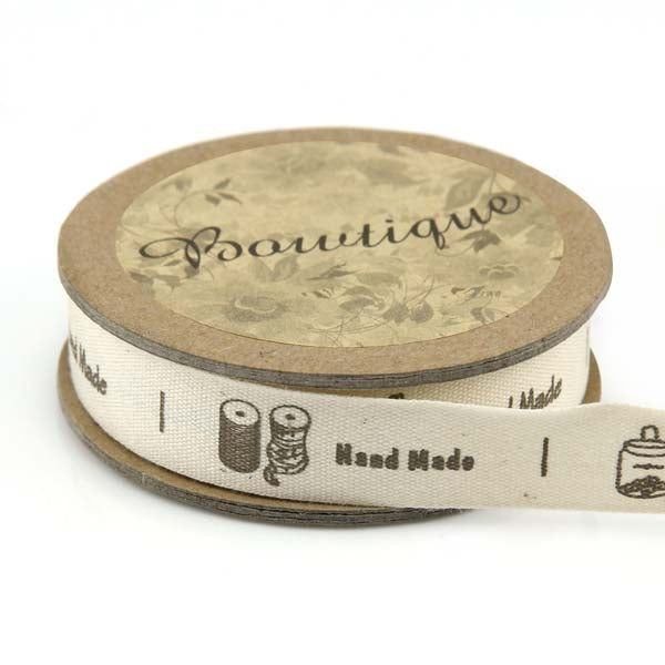 Bowtique Cotton Ribbon, Hand Made Sew- 15mm x 5m