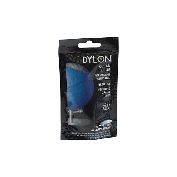 DYLON Hand Dye, Fabric Dye Sachet for Clothes, Soft Furnishings and  Projects, 50 g - Ocean Blue 