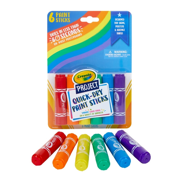 Crayola Project Quick Dry Paint Sticks- 6pk