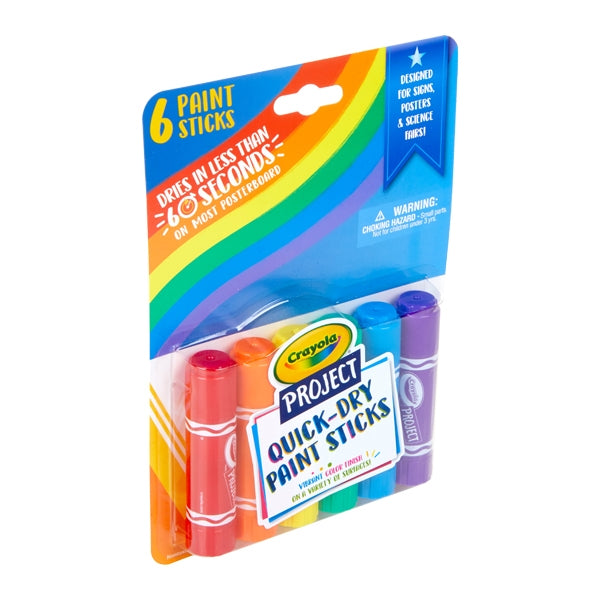 Crayola Project Quick Dry Paint Sticks- 6pk