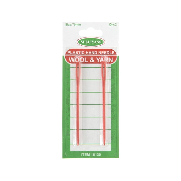 Plastic Hand Needles, Wool & Yarn- 2pk