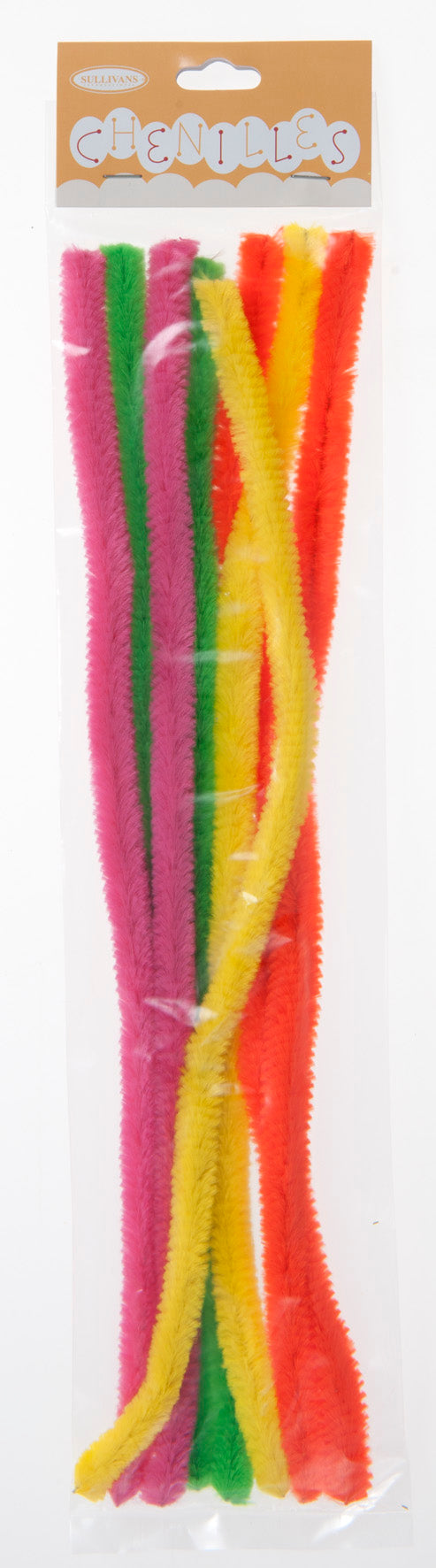Sullivans Chenilles 8pk, Mixed Neon- 12mm