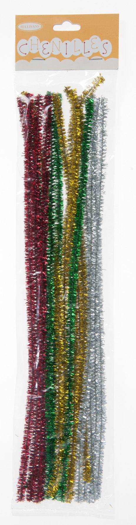 Sullivans Chenilles 18pk, Christmas Mix- 6mm
