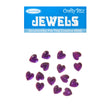 Crafty Bitz Jewels, Heart Purple- 15pc