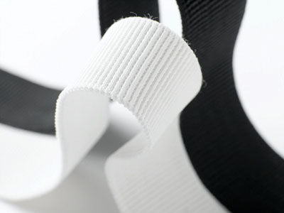 2 (50mm) wide White and Black Comfortable Plush Elastic,Waistband