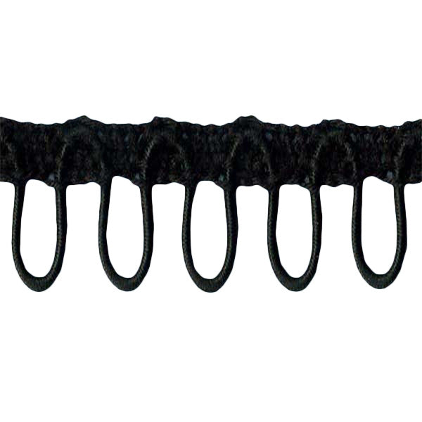 Sullivans Elastic Button Looping, Black- 17 mm