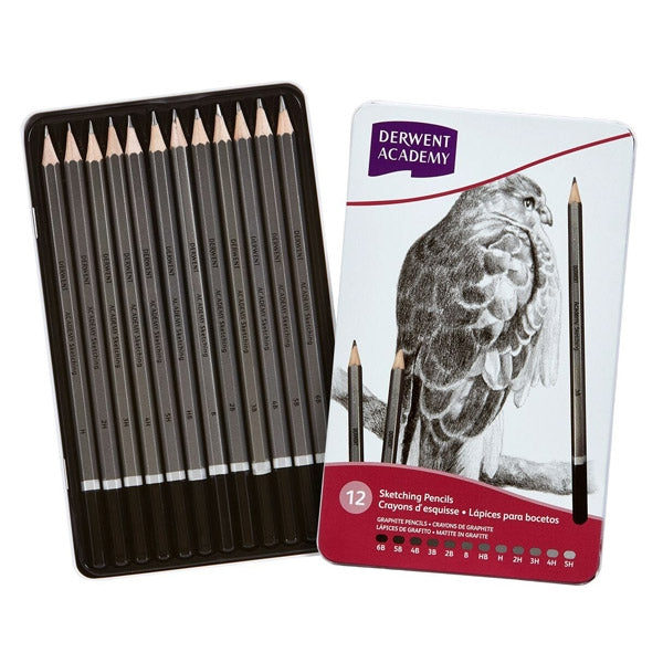 Derwent Academy Sketching Pencils 6 Pack