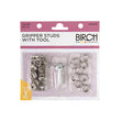 Birch Soft Touch Snap Fastener Kit, Silver- 8 Set