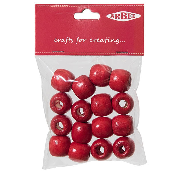 Red wooden on sale beads bulk