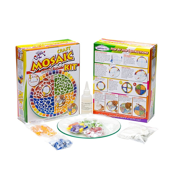 Mandala Art Mosaic Kit- Round Plate