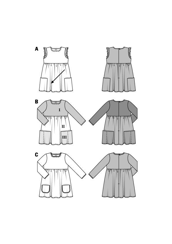 Burda Pattern 9373 (18M-6M)