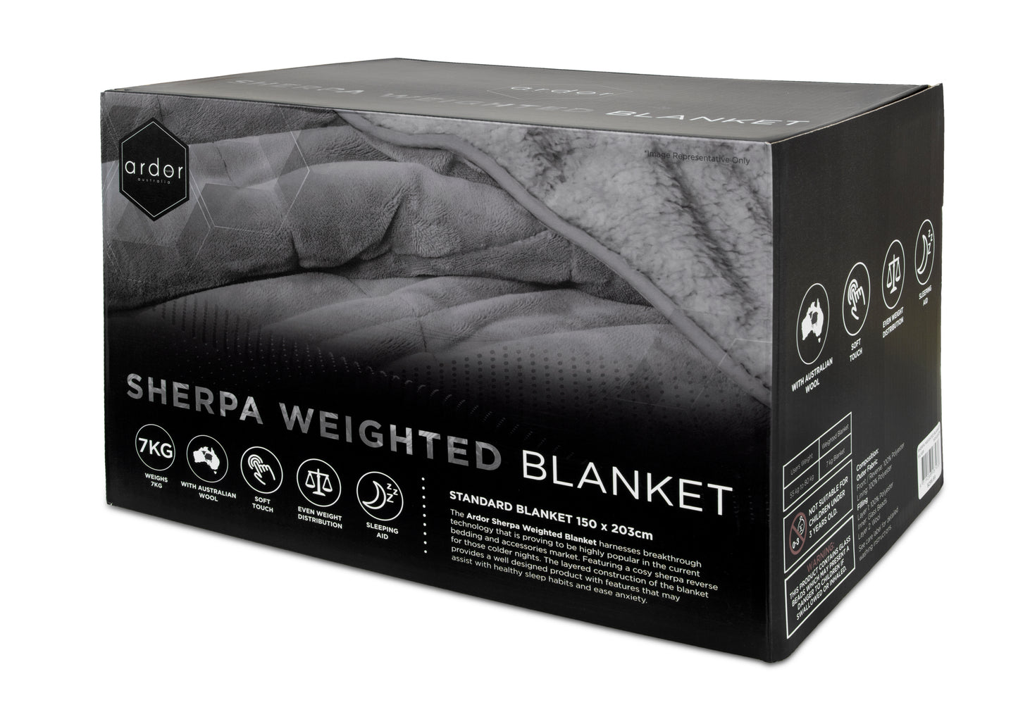 Ardor Sherpa Weighted Blanket- 150x203cm