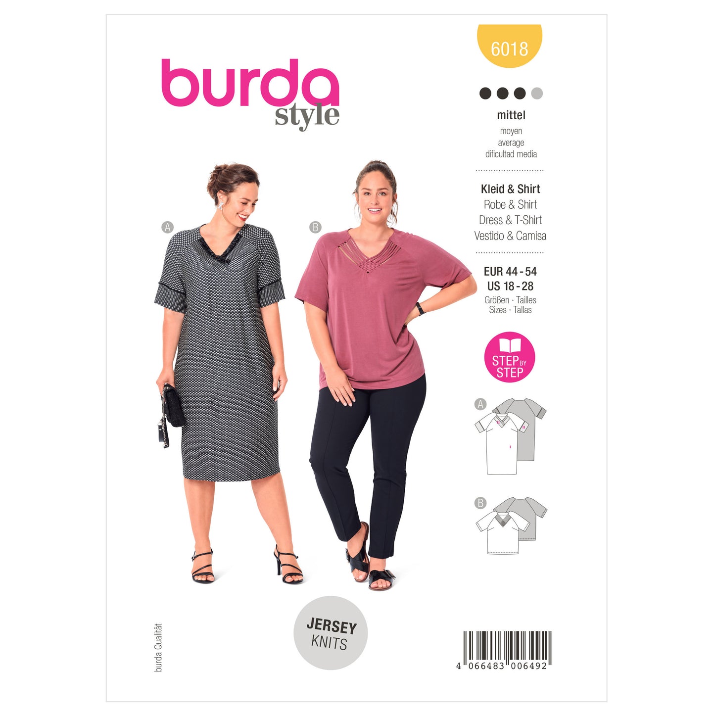 Burda Pattern X06018 Plus Size Dress