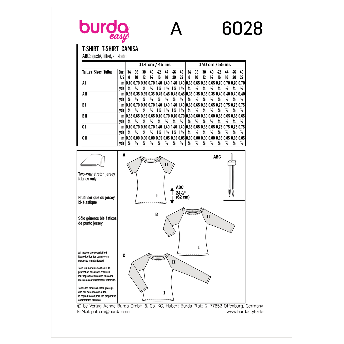 Burda Pattern X06028 Misses' Top/Vest