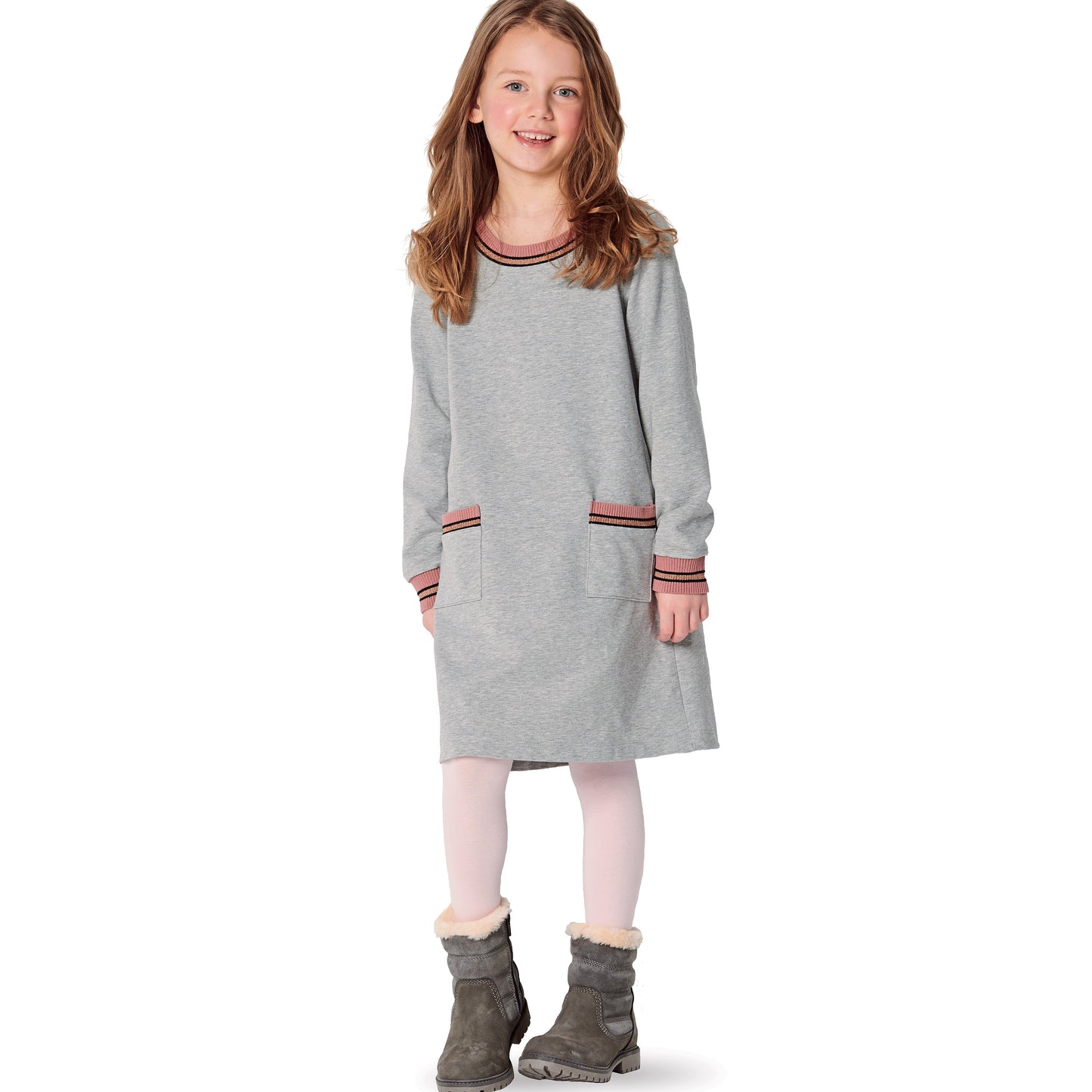 Burda Pattern 9286 Babies' Dress – Shirtdress– with band finishing