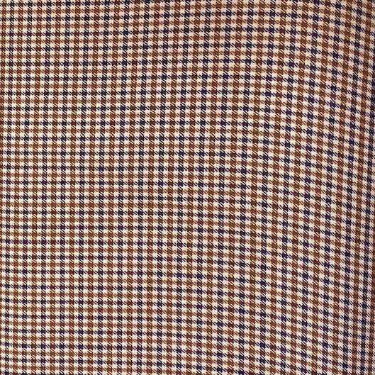 Check Suiting Fabric, Small Check Brown- 145cm