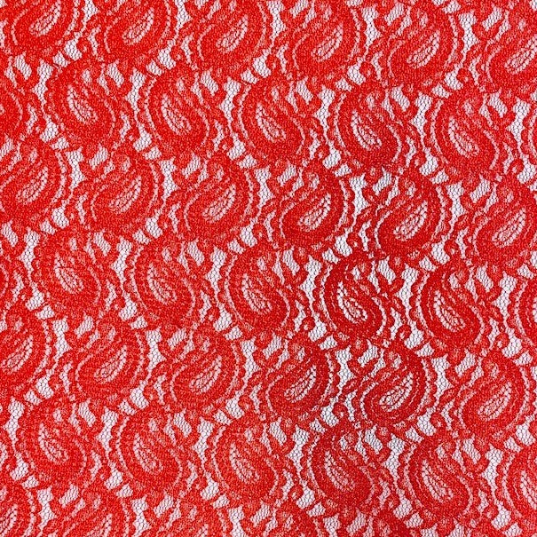 Lace Fabric, Red Lotus- 150cm – Lincraft