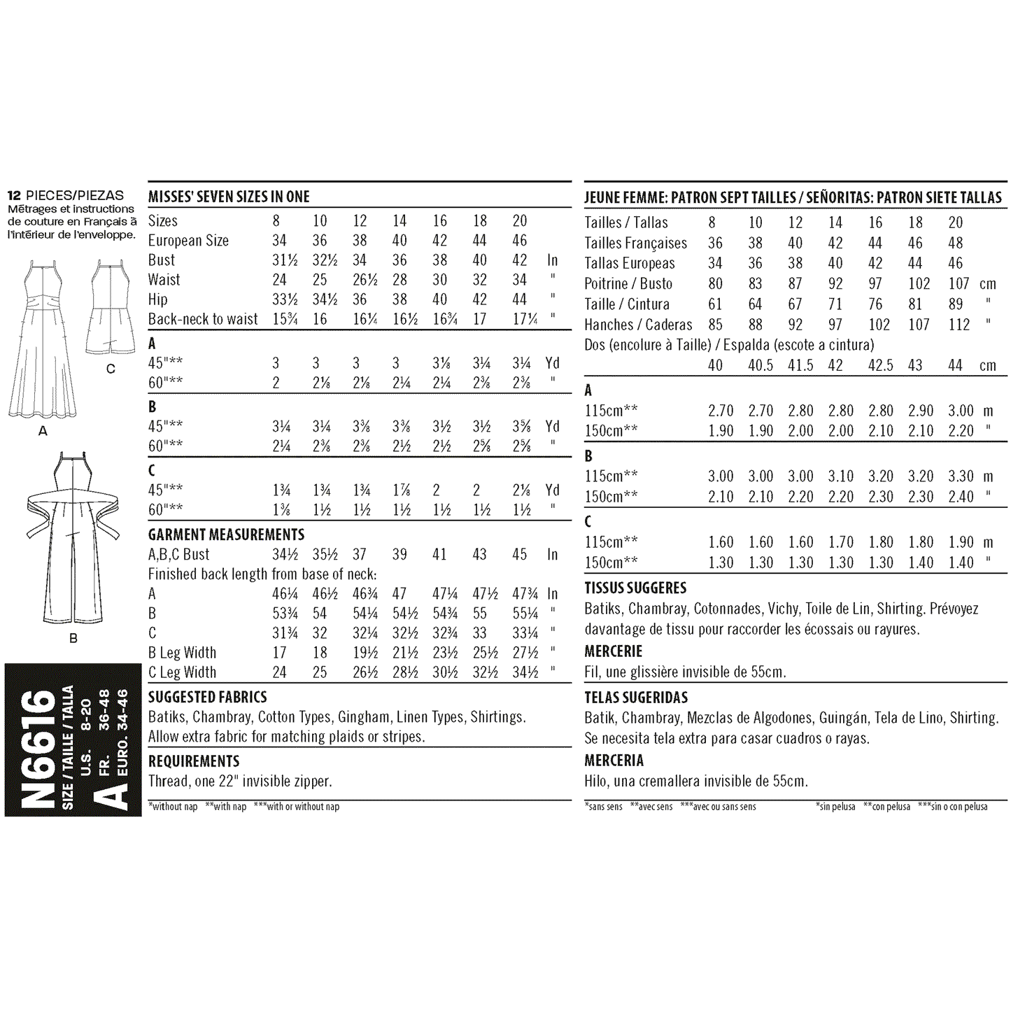 Newlook Pattern 6592 Girl's Sportswear