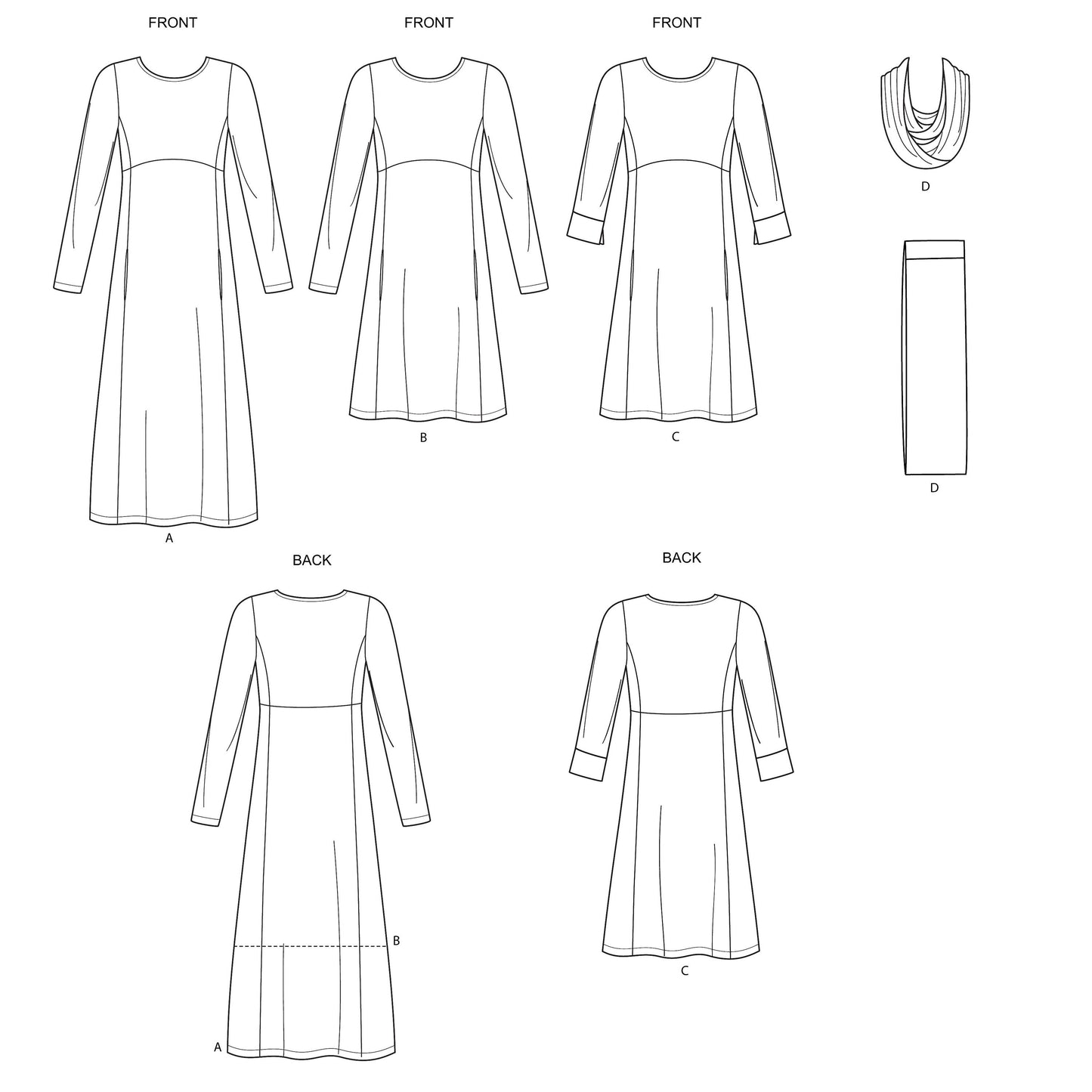 Newlook Pattern N6615 Misses' Dresses