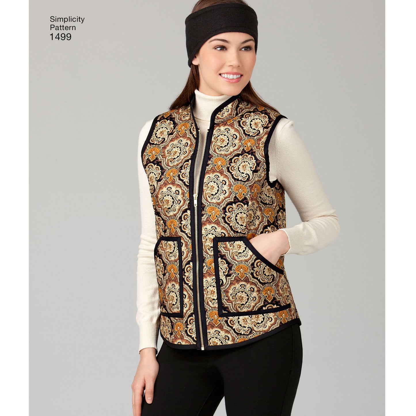 Simplicity Pattern 1499 Women's Vest and Headband in Three Sizes