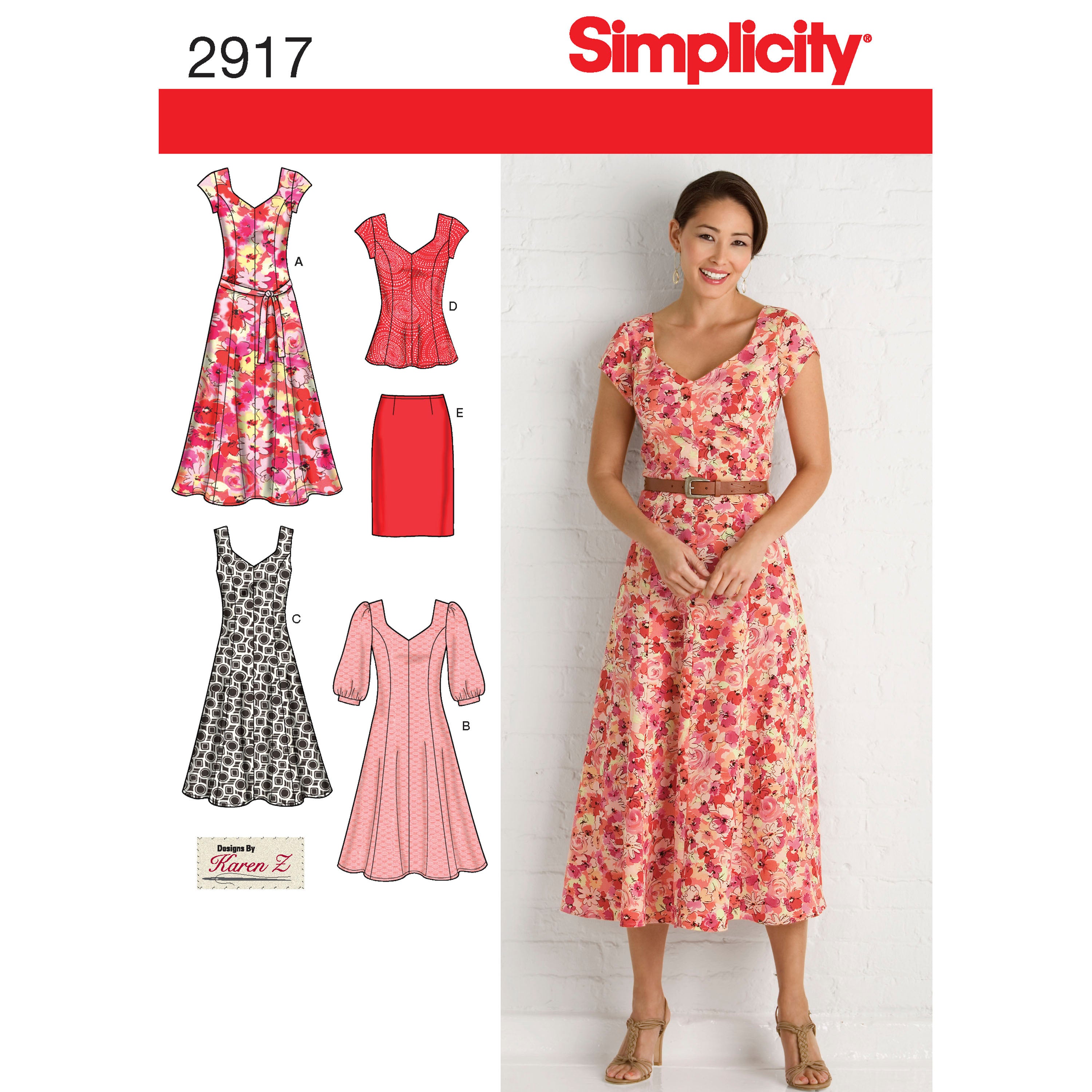Simplicity 1800 Misses' and Plus Size Amazing Fit Dress Sewing Pattern,  Size AA (10-12-14-16-18) White