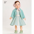 Simplicity Pattern 8072 OS Vintage Inspired 18" Doll Clothes