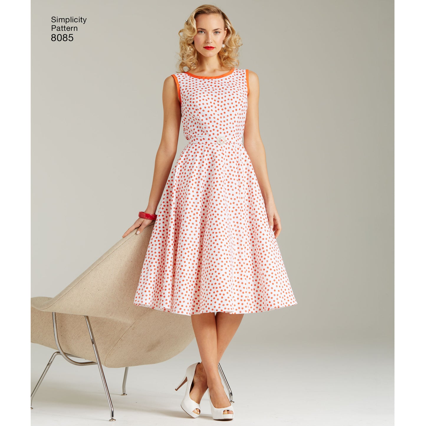 Simplicity Pattern 8085 Women's Vintage 1950's Wrap Dress in Two Lengths