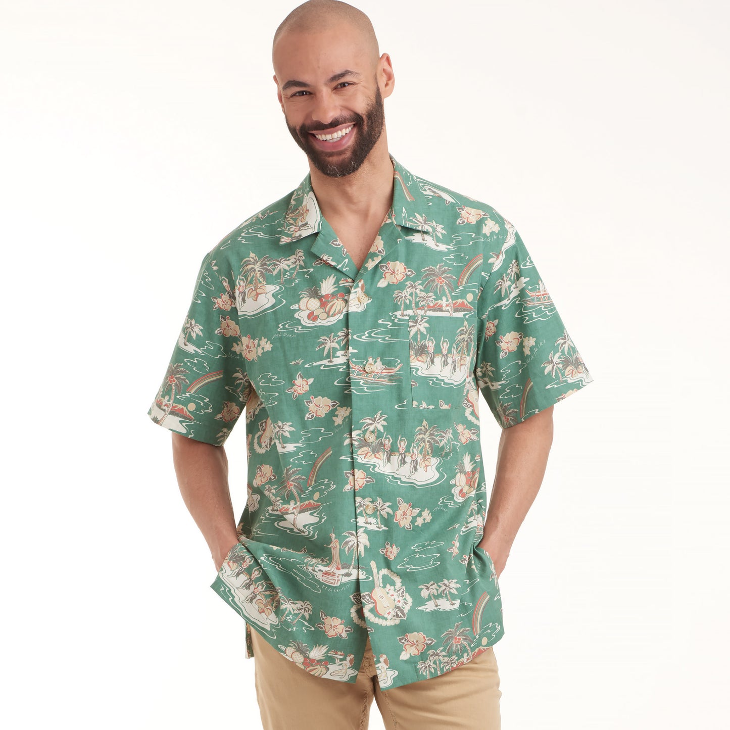 Simplicity Pattern 9157 Men's Open Pointed Collar Shirts