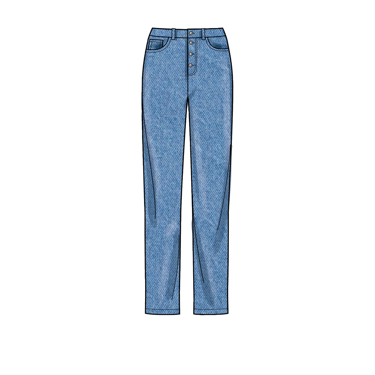 Simplicity Pattern 9266 Misses' & Women's Vintage Jeans With Front Buttons Or Zipper