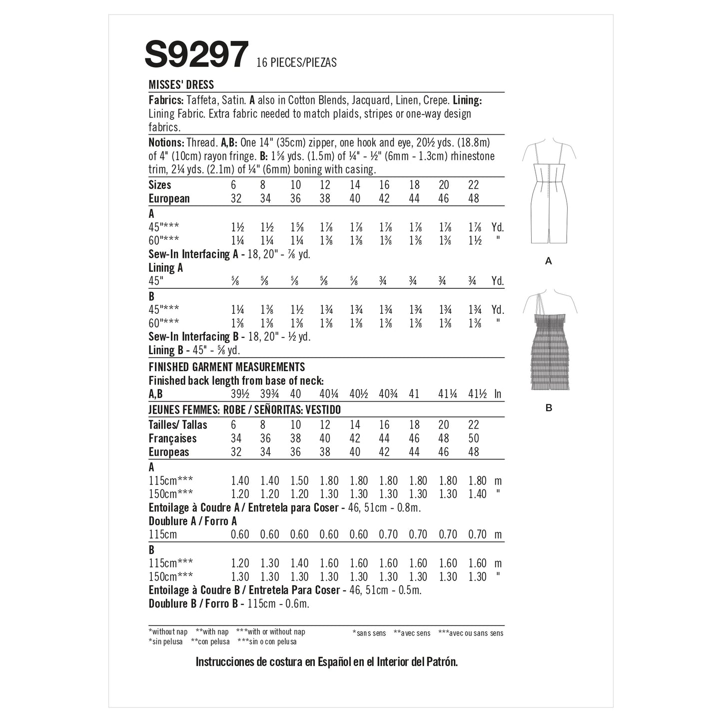 Simplicity Pattern 9297 Misses' Dress