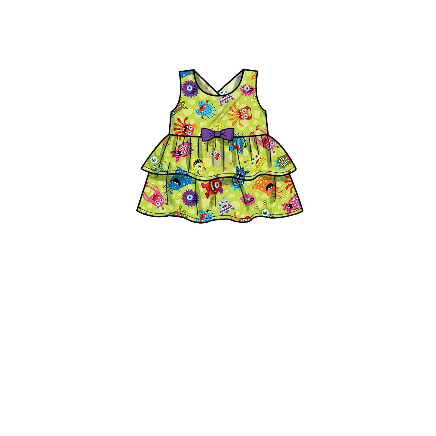 Simplicity Pattern 9319 Toddlers' Criss-Cross Top, Dresses, Rompers and Panties