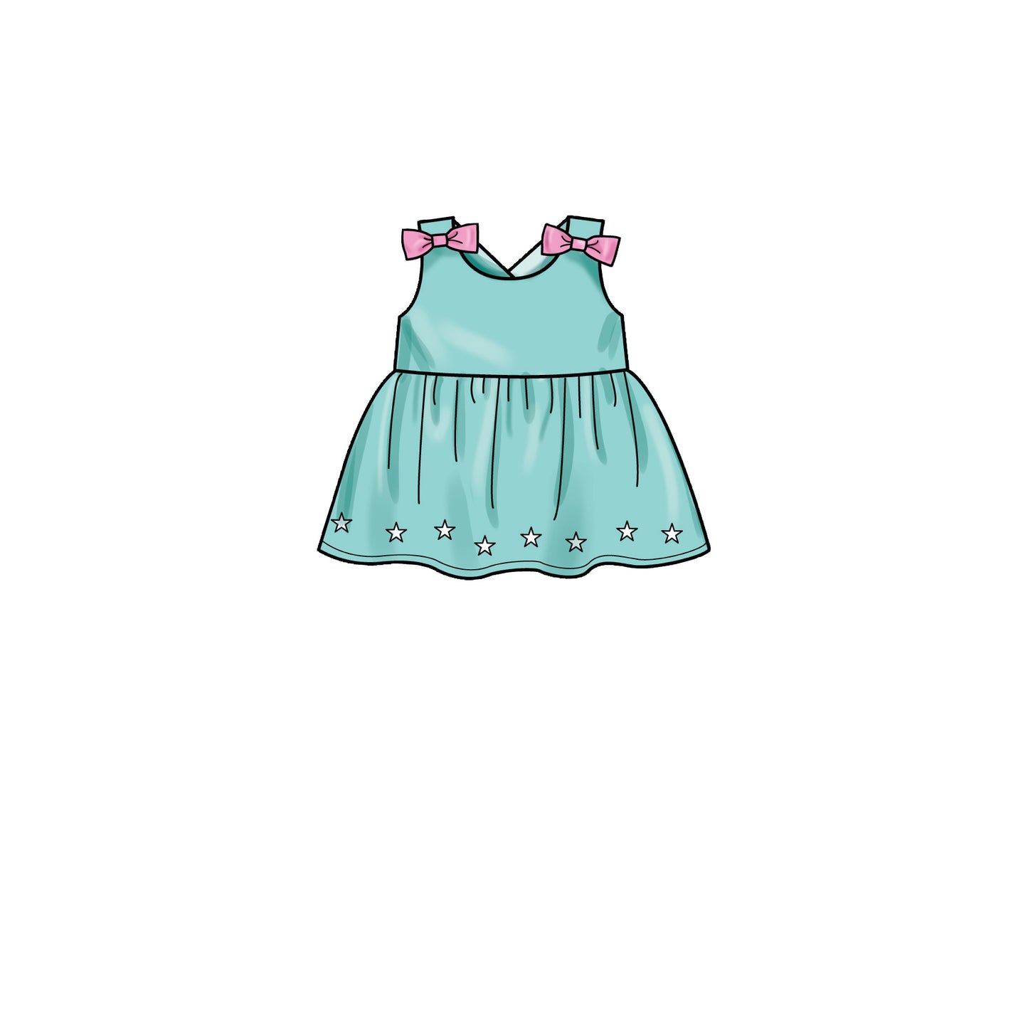 Simplicity Pattern 9319 Toddlers' Criss-Cross Top, Dresses, Rompers and Panties