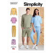 Simplicity Pattern 9337 Unisex Knits Only Tops, Pants and Shorts