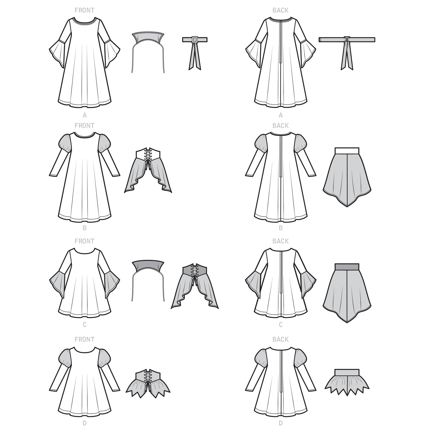 Simplicity SS9348 Child & Girl Costumes