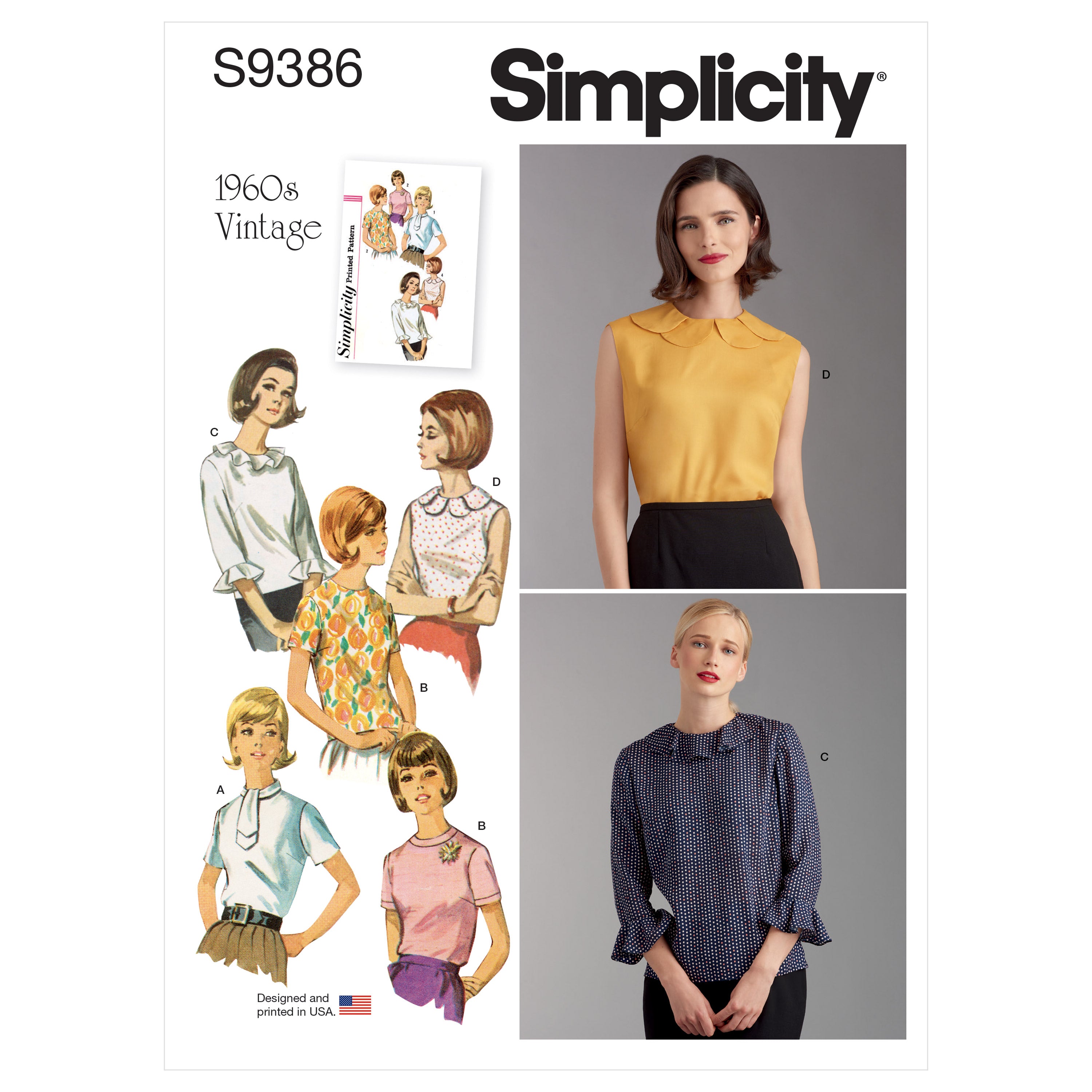 Simplicity Pattern 9386 Miss Set Of Blouse – Lincraft