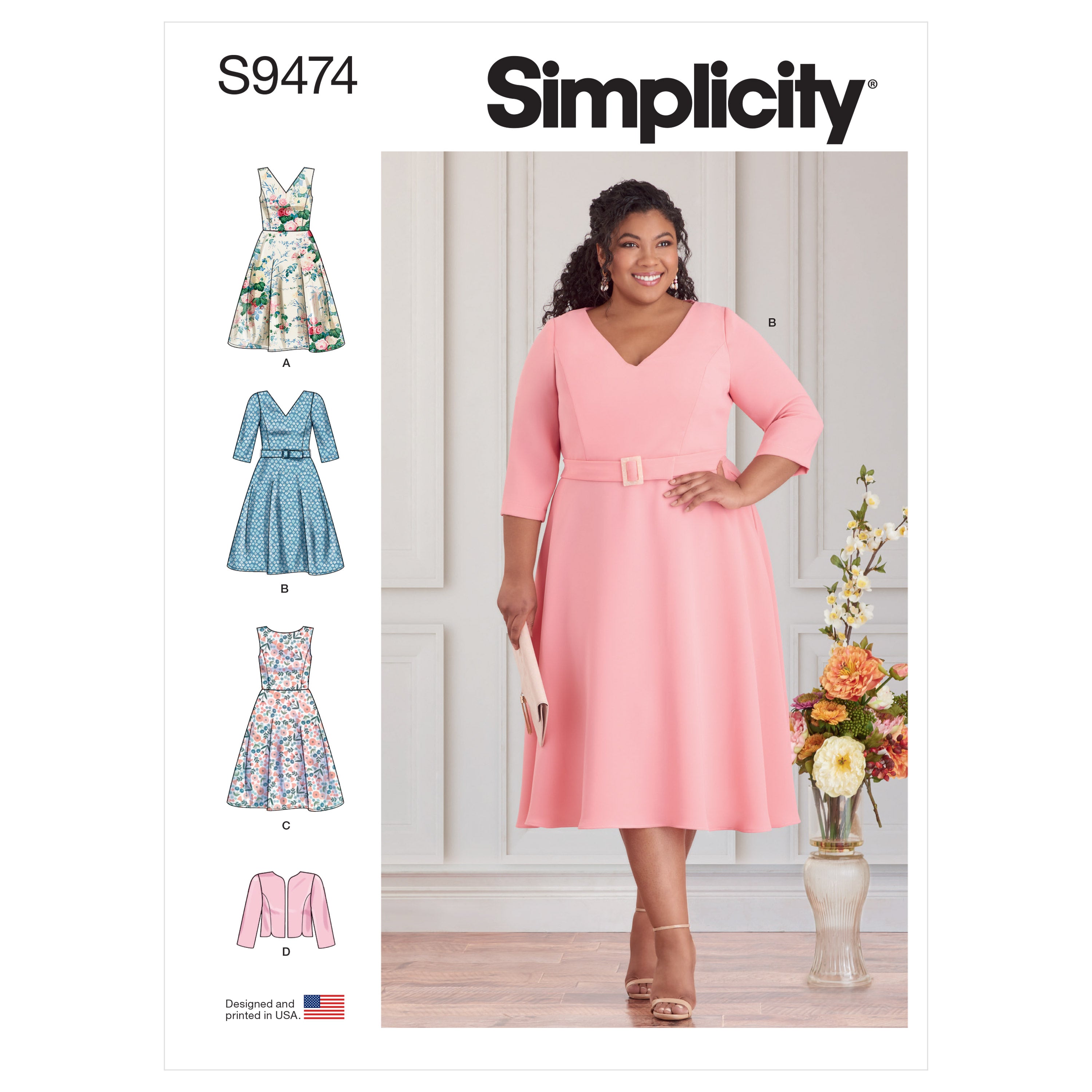 S9473, Simplicity Sewing Pattern Misses' Dresses and Jacket