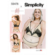 Simplicity Pattern S9478 Misses' and Women's Bralette and Panties