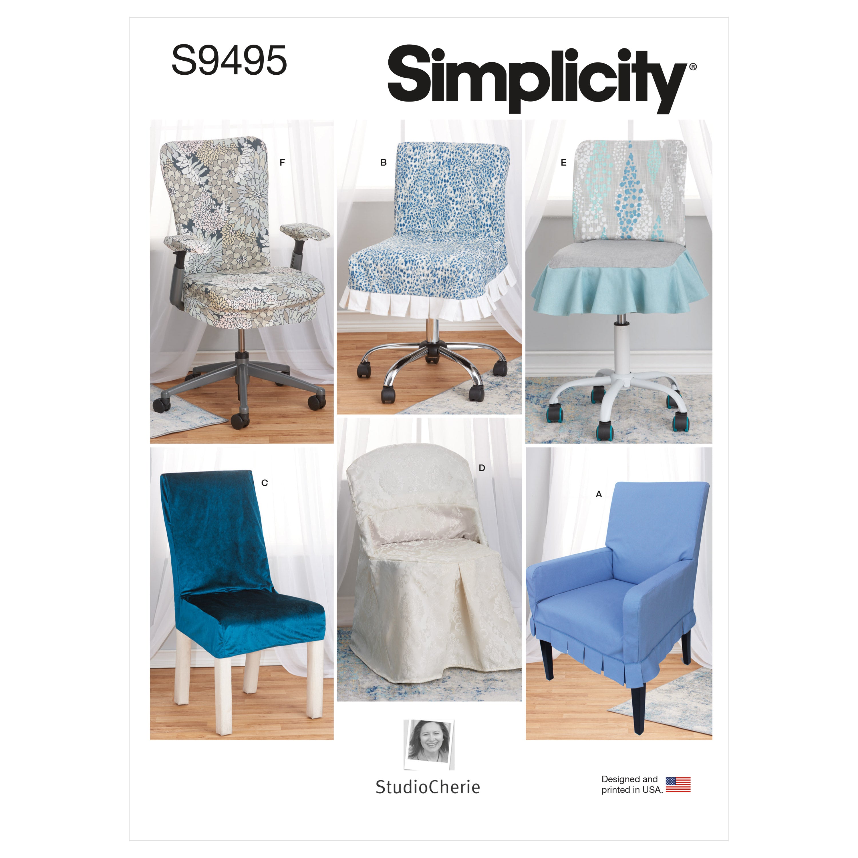 Simplicity Pattern S9495 Chair Slipcovers Lincraft