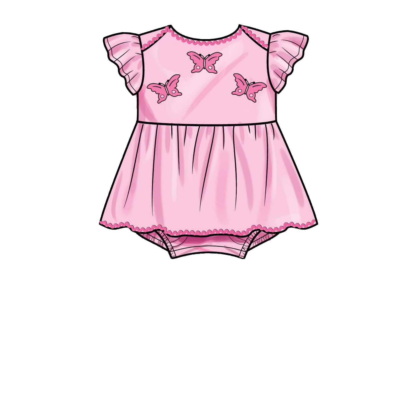 Simplicity SS9557 Babies' Romper