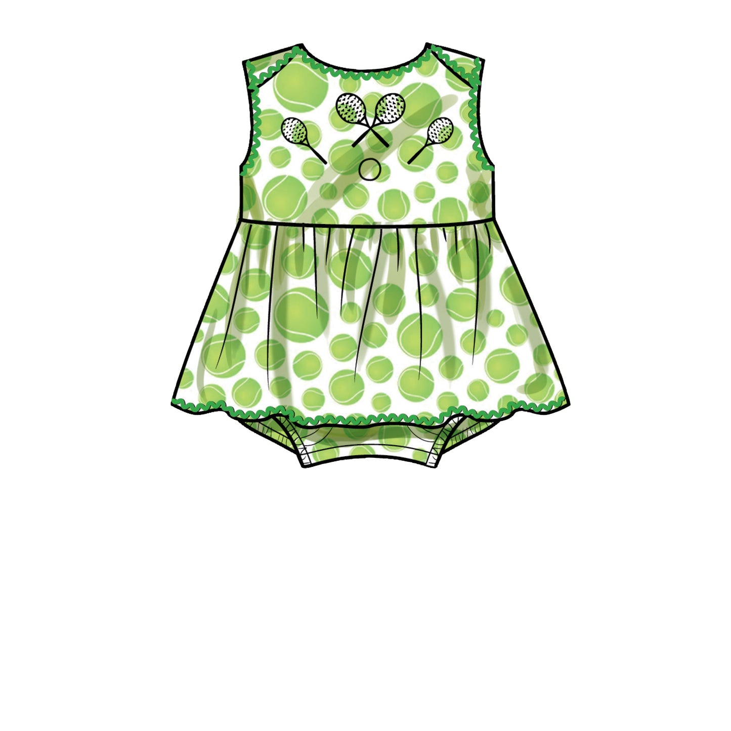 Simplicity SS9557 Babies' Romper
