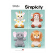 Simplicity Pattern SS9584 Plush Animals