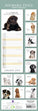 2024 Slimline Wall Calendars, Adorable Dogs- 420x145mm