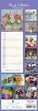 2024 Slimline Wall Calendars, Floral Collection- 420x145mm