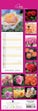 2024 Slimline Wall Calendars, Roses- 420x145mm