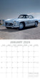 2024 Wall Calendars, Classic Cars- 12x12in