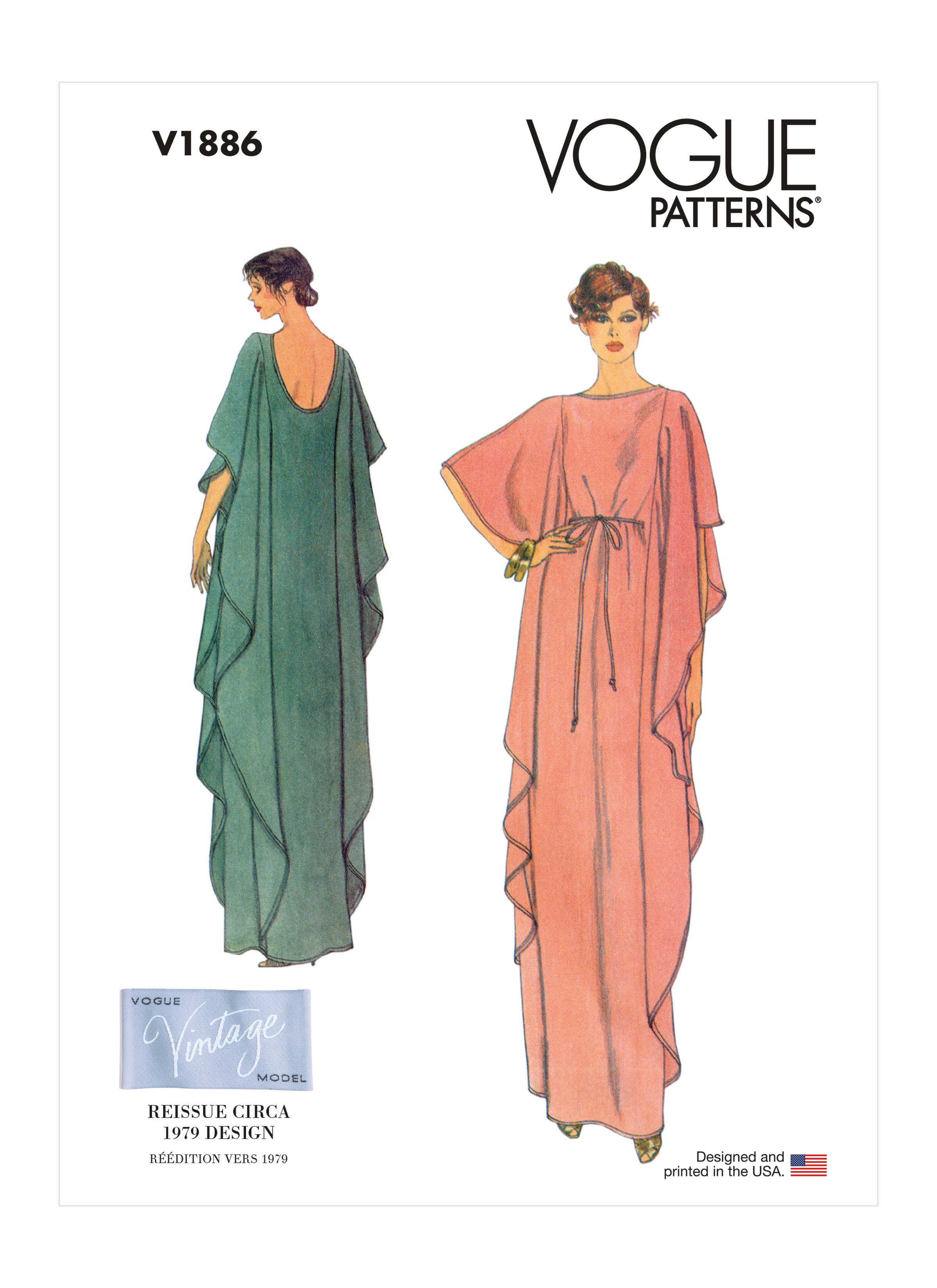 Vogue Pattern V1886 Misses Caftan Lincraft