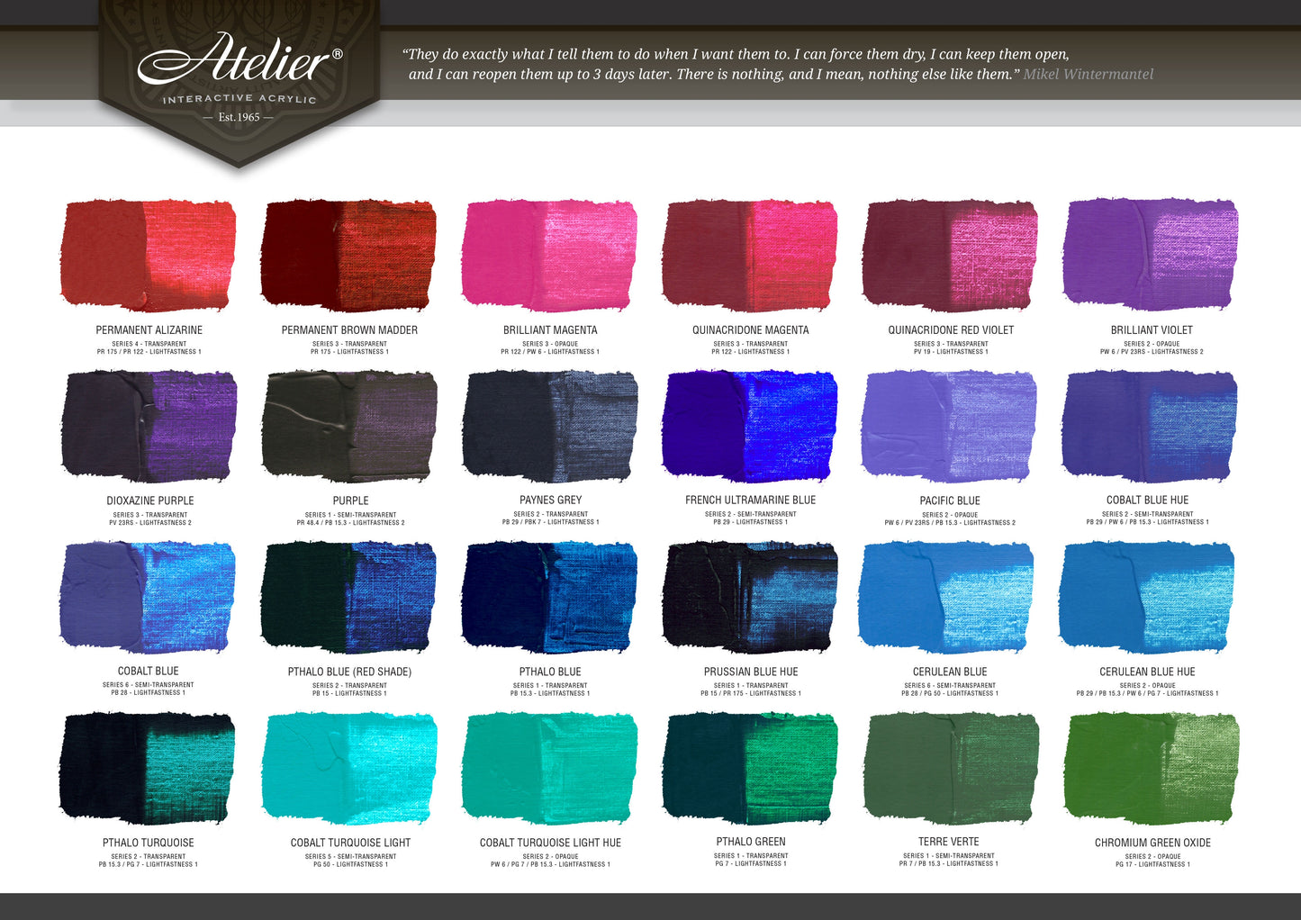 Atelier Interactive Acrylic Paint, Box of 7- 80ml