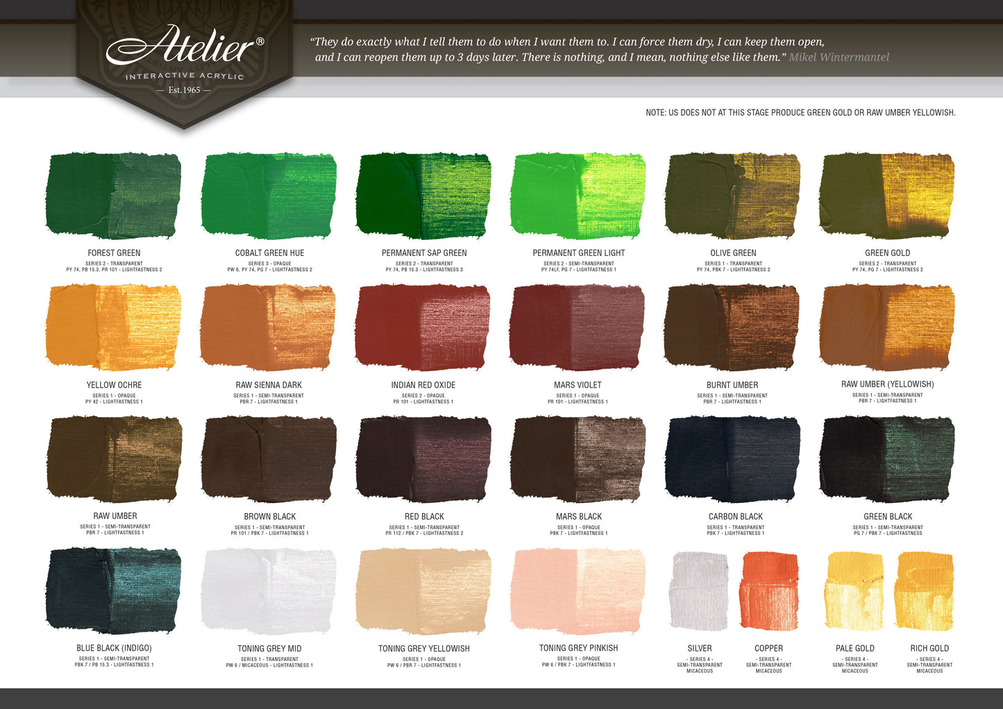 Atelier Interactive Acrylic Paint, Box of 7- 80ml