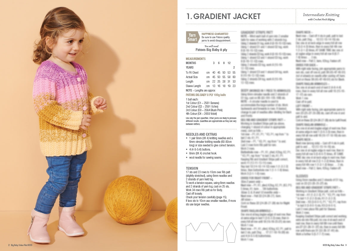 Free Patons Zip Front Knit Cardigan With Flared Sleeves Pattern